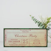 Uitnodiging voor groene kerstfeestdagen (Staand voorkant)