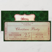 Uitnodiging voor groene kerstfeestdagen (Voorkant / Achterkant)