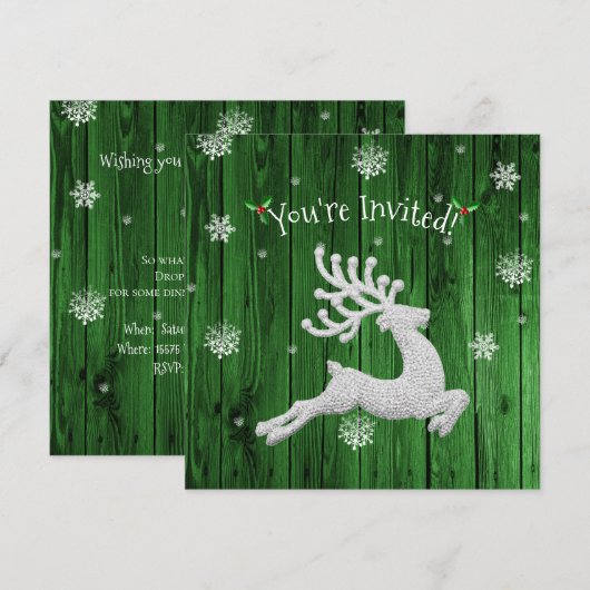 Uitnodiging voor groene kerstreïndustrie (Voorkant / Achterkant)