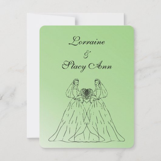 Uitnodiging voor groene lesbiennes (Achterkant)