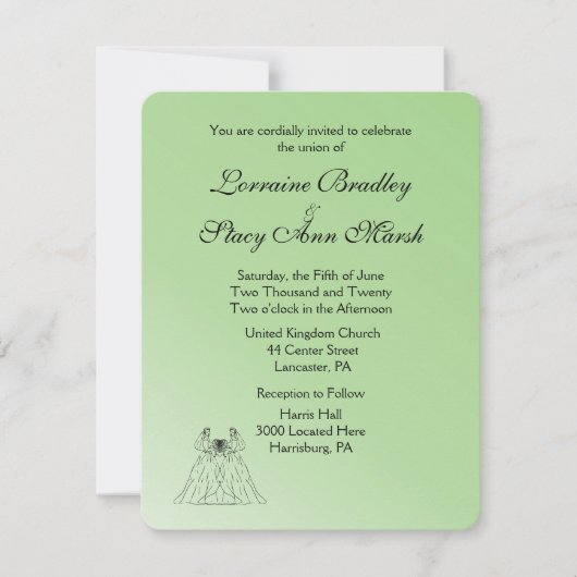 Uitnodiging voor groene lesbiennes (Voorkant)