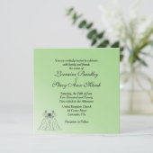 Uitnodiging voor groene lesbiennes (Staand voorkant)