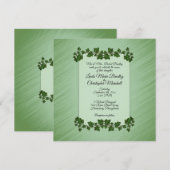 Uitnodiging voor groene leves Wedding (Voorkant / Achterkant)