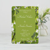 Uitnodiging voor groene leves Wedding (Staand voorkant)