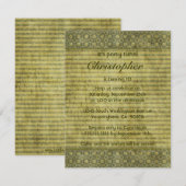 uitnodiging voor groene noodlijdende verjaardagsf (Voorkant / Achterkant)