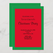 Uitnodiging voor groene of rode kerstfeestjes (Voorkant / Achterkant)