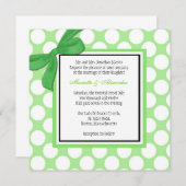 Uitnodiging voor groene poka-weddenschap (Voorkant / Achterkant)