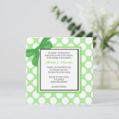 Uitnodiging voor groene poka-weddenschap (Staand voorkant)