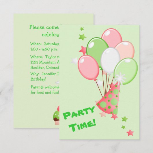 Uitnodiging voor Groene Roze Vrijdag (Voorkant / Achterkant)