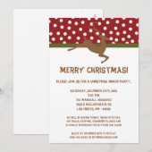 Uitnodiging voor groene, rustige kerstfeestelijke (Voorkant / Achterkant)