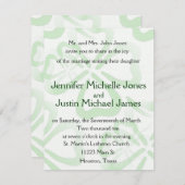 Uitnodiging voor groene Shamrock Wedding (Voorkant / Achterkant)