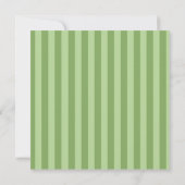 Uitnodiging voor groene striped Damask Wedding (Achterkant)