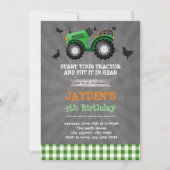 Uitnodiging voor groene tractor (Voorkant)