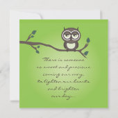 uitnodiging voor groene uil (Achterkant)
