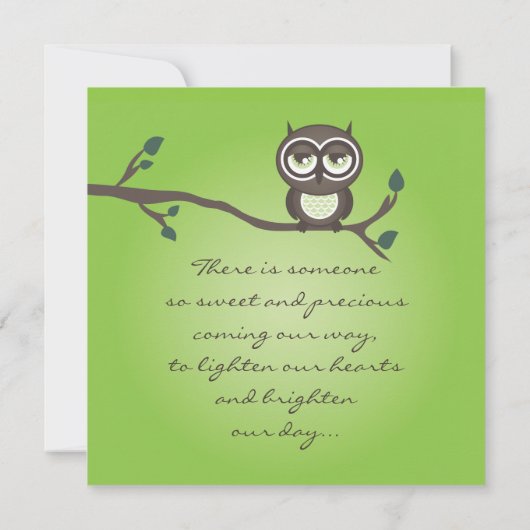 uitnodiging voor groene uil (Achterkant)