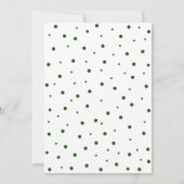 Uitnodiging voor groene verrassingsvolwassen verja (Achterkant)