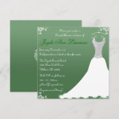 Uitnodiging voor groene Vrijgezellenfeest Wedding  (Voorkant / Achterkant)