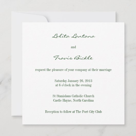 Uitnodiging voor groene waters Keltic Knotwork Wed (Achterkant)