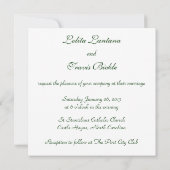 Uitnodiging voor groene waters Keltische monogram (Achterkant)