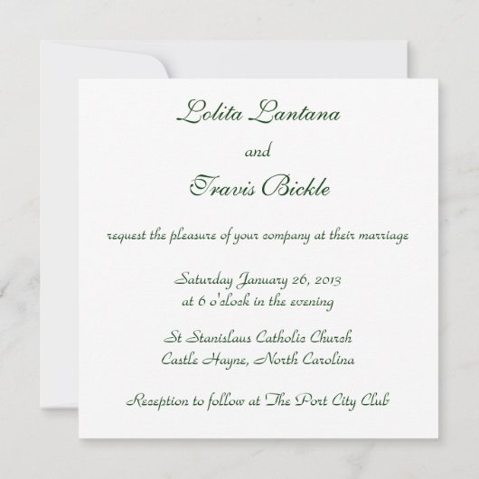 Uitnodiging voor groene waters Keltische monogram (Achterkant)