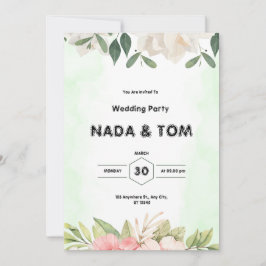 Uitnodiging voor groene Waterverf