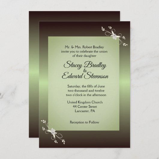 Uitnodiging voor groene weddenschappen (Voorkant / Achterkant)