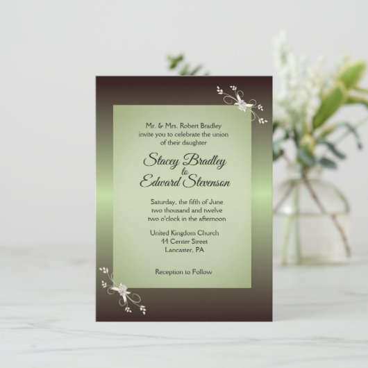 Uitnodiging voor groene weddenschappen (Staand voorkant)