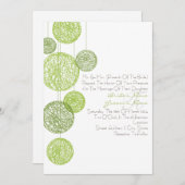 Uitnodiging voor groene Wereldbollen voor bruiloft (Voorkant / Achterkant)