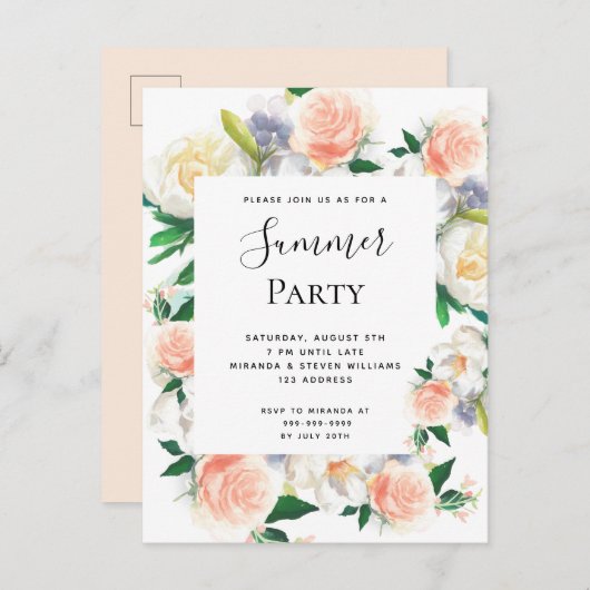 Uitnodiging voor groene zonlicht (Voorkant / Achterkant)