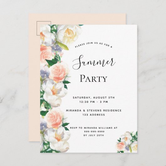 Uitnodiging voor groene zonlicht (Voorkant / Achterkant)