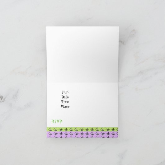 Uitnodiging voor groenen en Mauve Grass (Binnen)