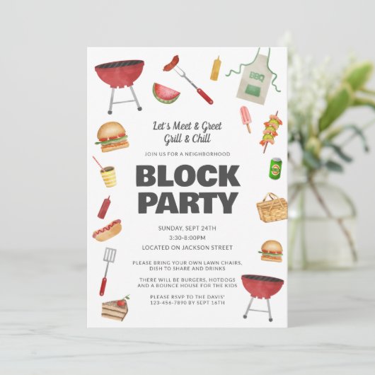 Uitnodiging voor groepsblokkering van groep (Staand voorkant)