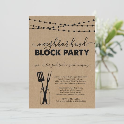 Uitnodiging voor groepsblokkering van groep (Staand voorkant)