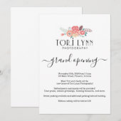 Uitnodiging voor grote opening van bedrijven - Log (Voorkant / Achterkant)