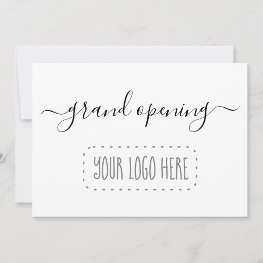 Uitnodiging voor grote opening van bedrijven - Log (Voorkant)