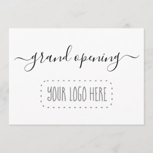 Uitnodiging voor grote opening van bedrijven - Log