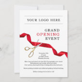 Uitnodiging voor grote opening van bedrijven - Log (Voorkant)