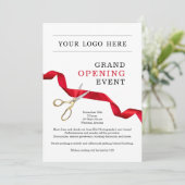 Uitnodiging voor grote opening van bedrijven - Log (Staand voorkant)