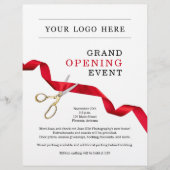 Uitnodiging voor grote opening van bedrijven - Log Flyer (Voorkant)