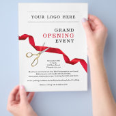 Uitnodiging voor grote opening van bedrijven - Log Flyer (Hand)