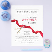 Uitnodiging voor grote opening van bedrijven - Log Flyer (Enkel)