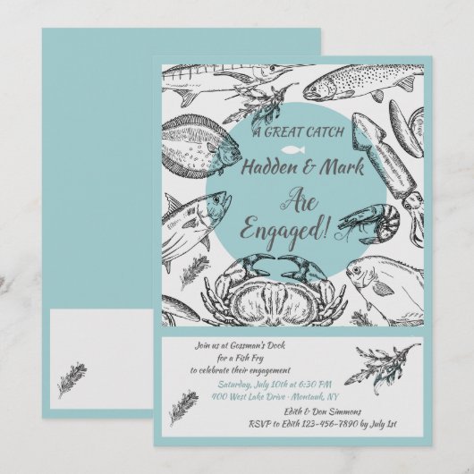 Uitnodiging voor grote vangsten (Voorkant / Achterkant)