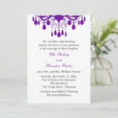 Uitnodiging voor grote weddenschappen (paars) (Staand voorkant)