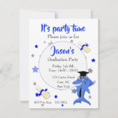 Uitnodiging voor haaienafstudeerfeest (Voorkant)