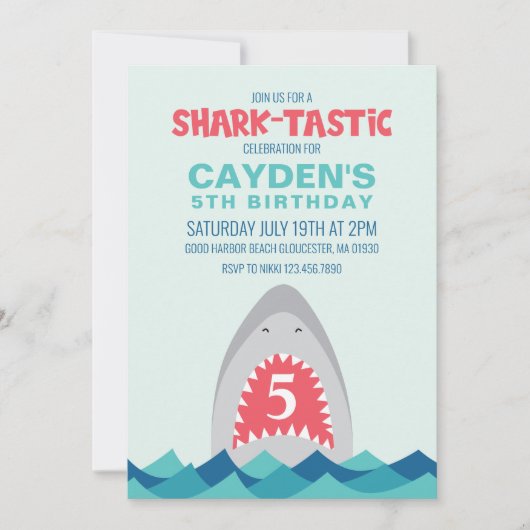 Uitnodiging voor haaienborst (Voorkant)