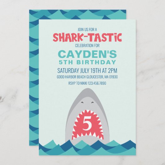 Uitnodiging voor haaienborst (Voorkant / Achterkant)