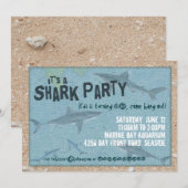 Uitnodiging voor haaienpartijen (Voorkant / Achterkant)