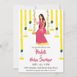 uitnodiging voor haldi-ceremonie