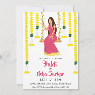 uitnodiging voor haldi-ceremonie