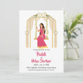uitnodiging voor haldi-ceremonie (Staand voorkant)